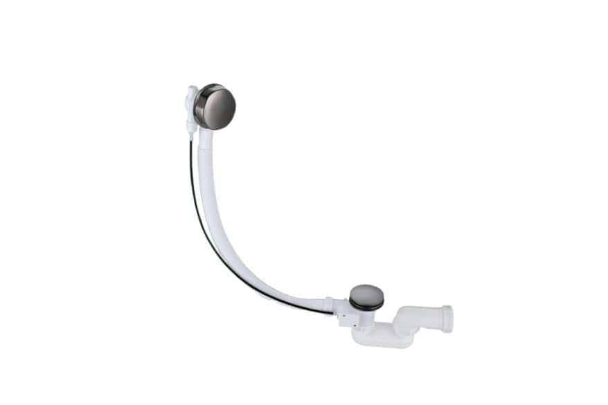 Flexibele afvoerplug met demping voor badkamer wastafel, eenvoudig te installeren. Geschikt voor een professionele en moderne badkamerinrichting, ideaal voor het voorkomen van verstoppingen.