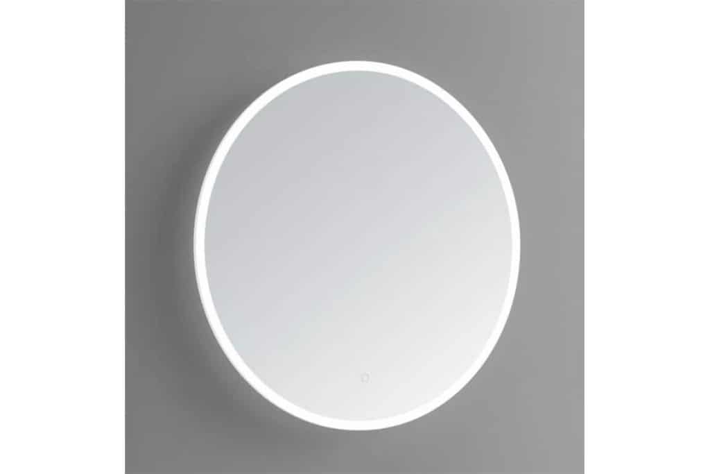 Stijlvolle ronde spiegel met LED-verlichting voor badkamer, aantrekkelijk en functioneel design, past perfect in moderne badkamers, biedt optimale licht en spiegelbeeld, aanrader voor elke badkamerupgrade.
